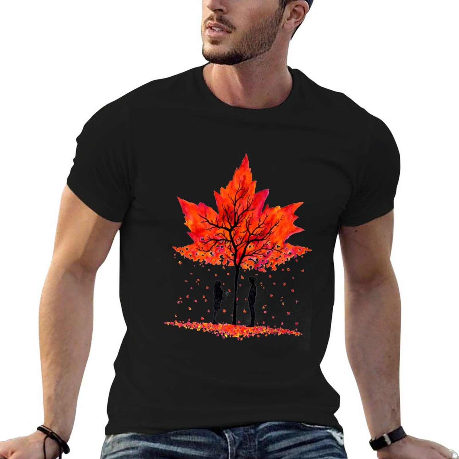Undershirt Crew Neck - Akçaağaç Ağacının Altındaki Aşk Tişörtü, Düz