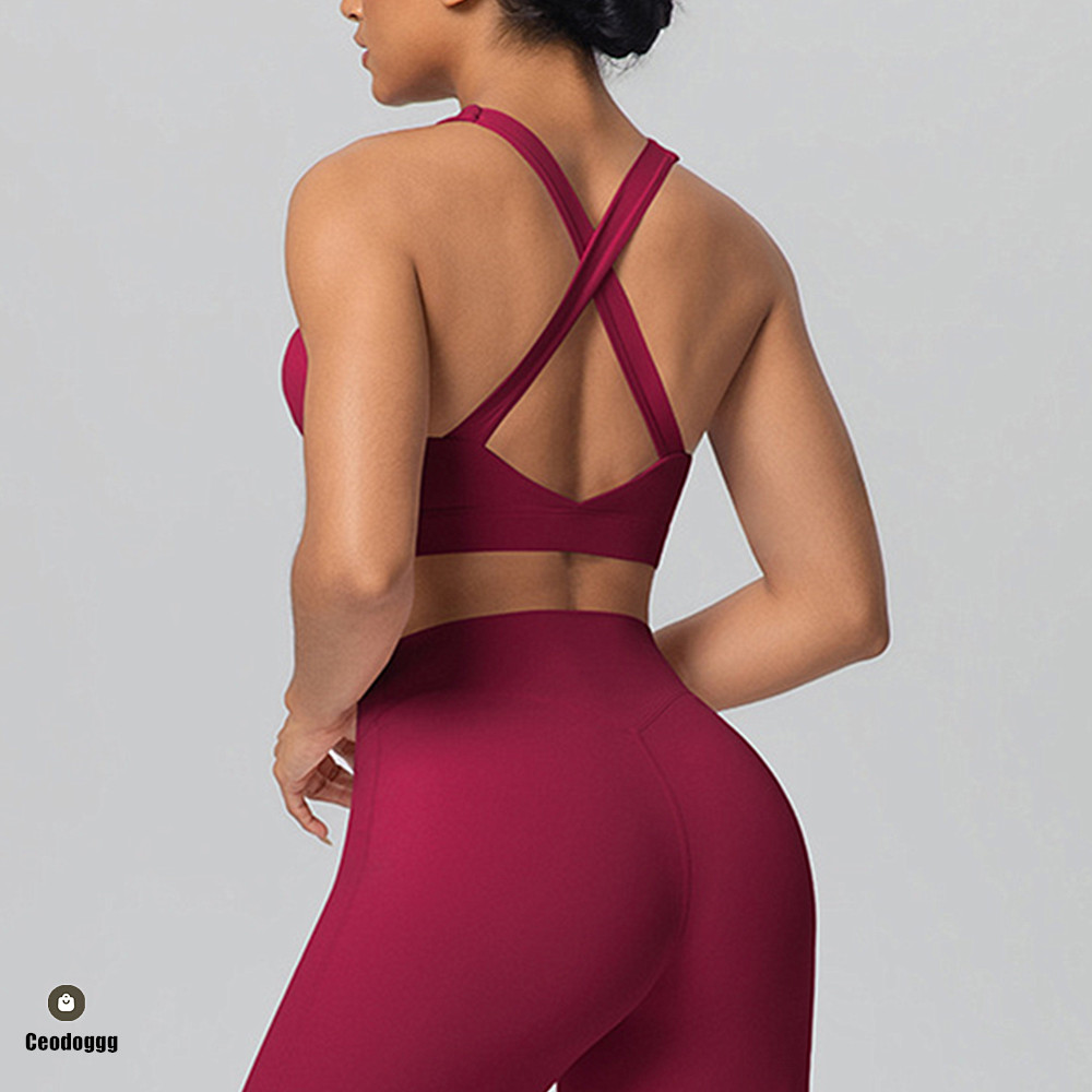 Suspender Tank Top - Çapraz Askılı Yoga Sütyeni Koşu Spor