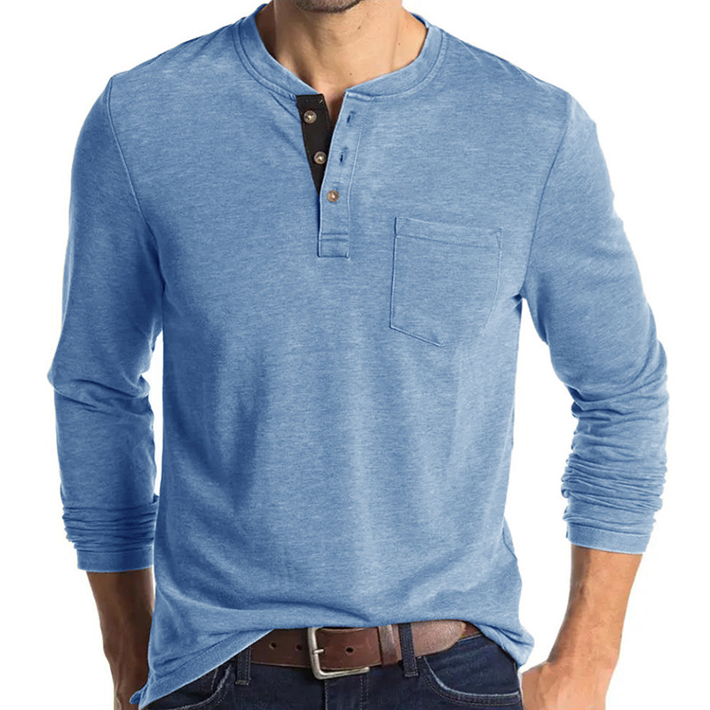Erkek Uzun Kollu Henley Stil T - Undershirt Crew Neck incelemesi ve fiyatı
