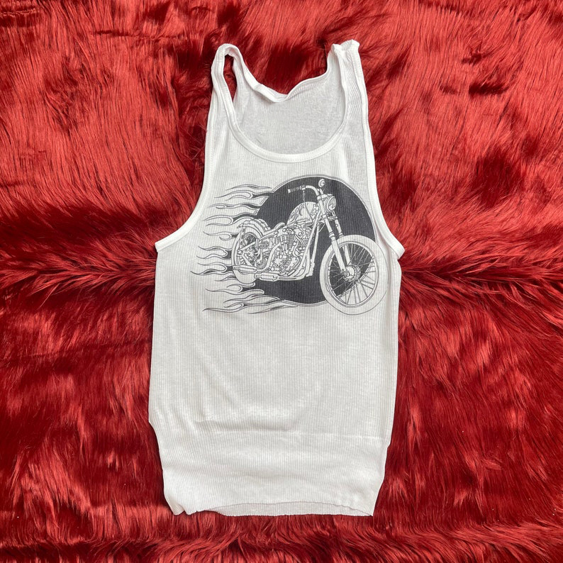 Flamin' Motorcycle Vintage Esi - Tank Top Ribbed incelemesi ve fiyatı