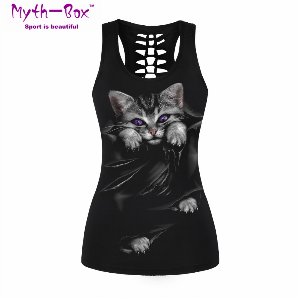 Kadın Spor Yelek Bad Cat Baskı - Sleeveless Undershirt incelemesi ve fiyatı